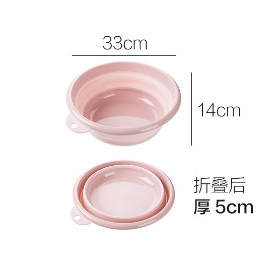 Portable Folding Bucket Foldable Basin Tourism Outdoor Folding Bucket Fishing Camping Car Wash Bucket Outdoor MJ829: Pink m