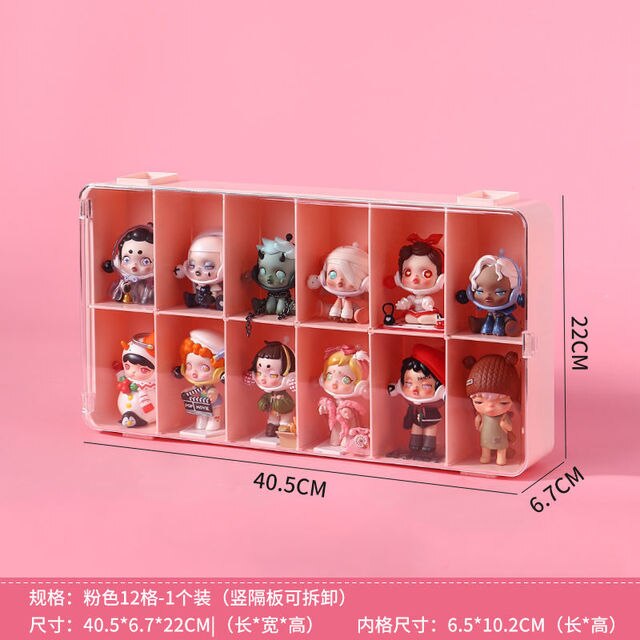 Blind Box Storage Display Stand Large Capacity Full Transparent Large Hand Office Cabinet Acrylic Bubble Doll Storage Box: 4
