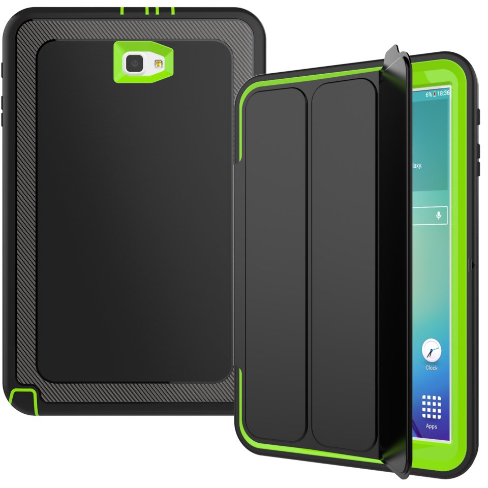 Magnético inteligente para automóbil dormir despierto funda para Samsung Galaxy Tab un A6 10,1 T580 T585 T585N SM-T580 SM-T585 SM-T580N cubierta: Verde