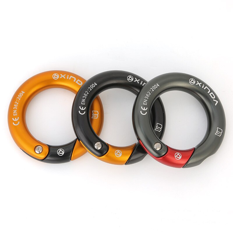 XINDA outdoor 23kN Openable Ring 7075 aluminium multi directional gated ring for climbing