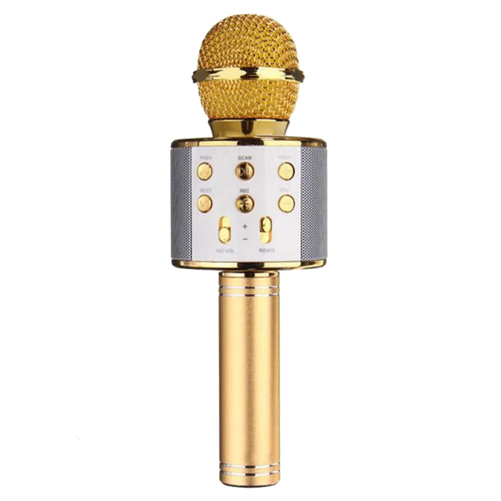 WS 858 kabellos USB mikrofon professionelle kondensator Karaoke mic bluetooth stehen Radio mikrofon Studio aufnahme Studio WS858: 1800mah Gold