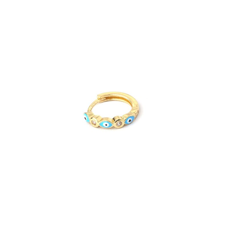 1 pieza Bohemia pintura Ojo Azul aro pendientes para las mujeres nueva tendencia de joyería Piercing, pendientes para los adolescentes