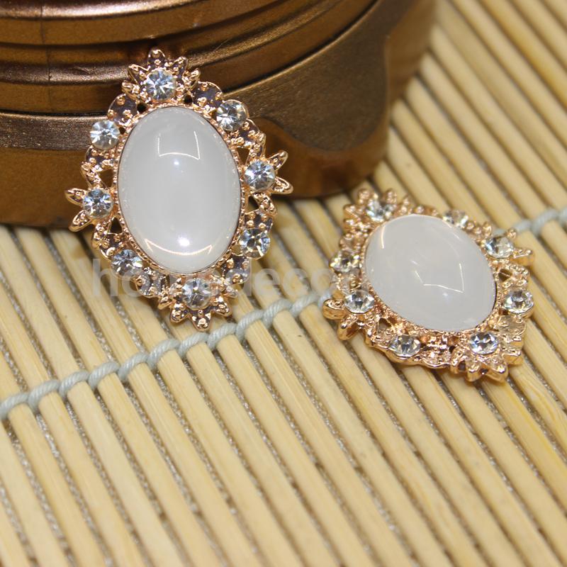 Cabochons Ovales En Verre Avec Strass, Cabochon Bleu 14 Mm à Coudre, Embellissements Du Dos Plat En Laiton, Lot De 5 Couleurs Mélangées - Canada