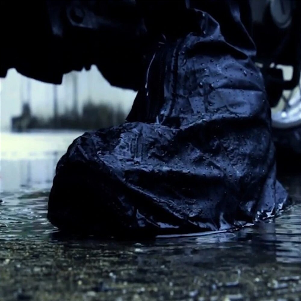 Waterproof Reusable Motorcycle Bicycle Rain Boots Cover Thick Bottom Outdoor High Boots Shoe Cover