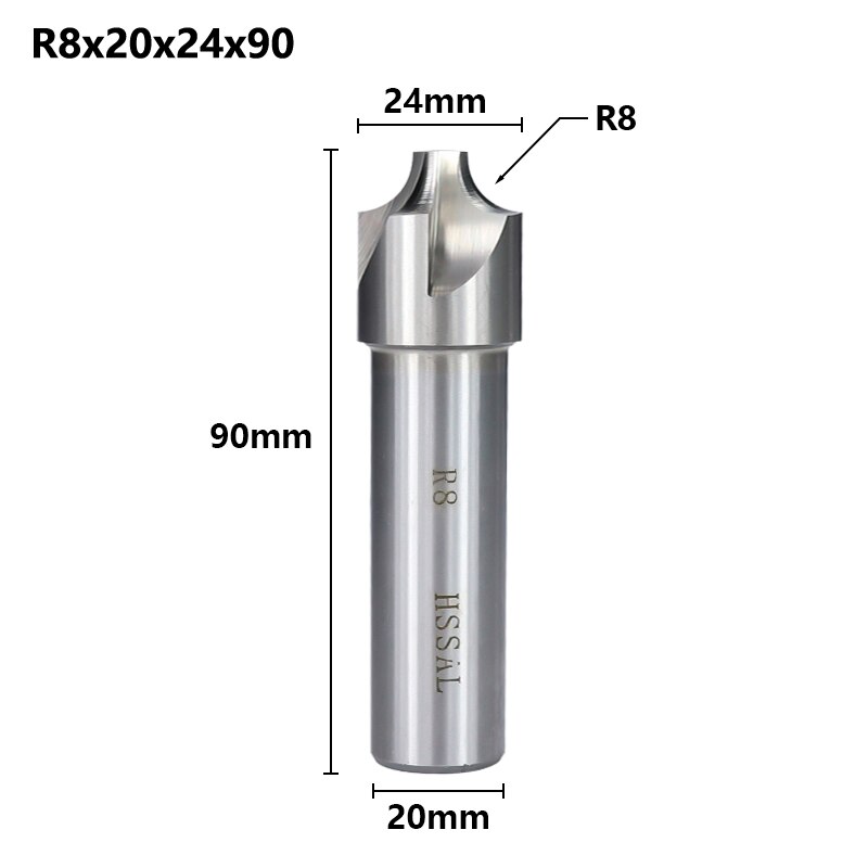 XCAN – fraise à fraiser CNC, R1.0-R12 HSS, fraiseuse à rayon, mèche de routeur: R8.0