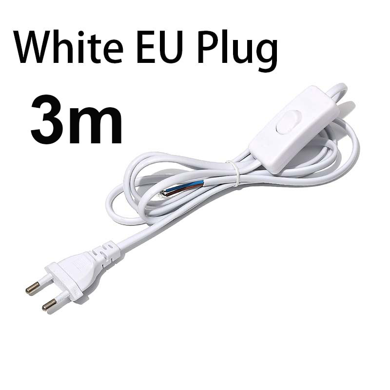AC85-265V 660W 1,8 m 3m 5m Cable eléctrico interruptor de lámpara Cable de alimentación estándar internacional con enchufe de interruptor Cable de cobre: Castaño