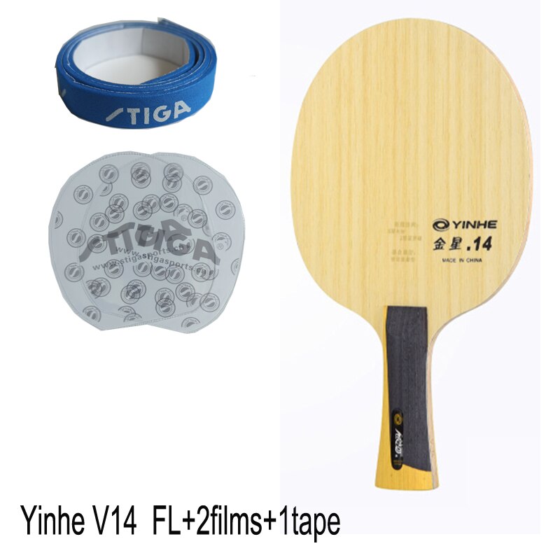 Original Yinhe V14 V-14 table tennis carbon blade steady high elastic fast loop table tennis racket ping pong racket: V14 FL film
