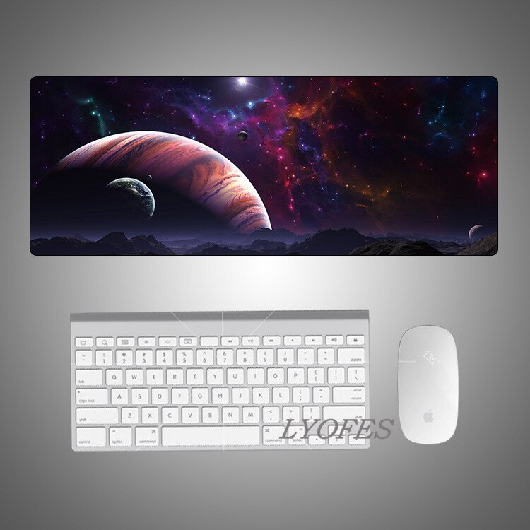 Gaming Desk Pads Cute Desk Mats Deskpad Starry Sky Kawaii Mouse Pad Large for Office Computer Keyboard Writing Desk Mat: 800x300x2mm 15