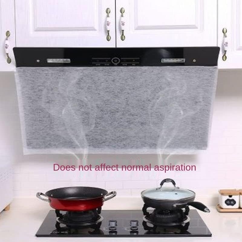1 rotolo di filtro per cappa da cucina, adesivo resistente tutto'olio, schermo filtrante trasparente che assorbe l'olio in stile giapponese, filtri antigrasso universali