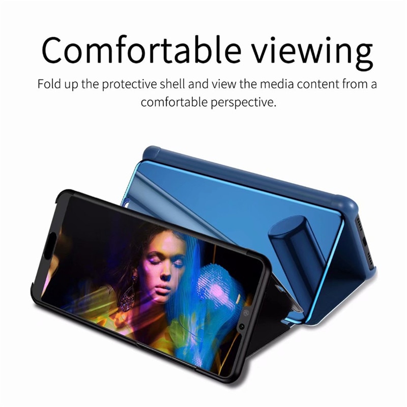 For Xiaomi Pocophone X3 NFC Case Clear Smart View PU Leather 360 Flip Stand Cover Case For Poco F2 Pro Coques Shockproof Fundas