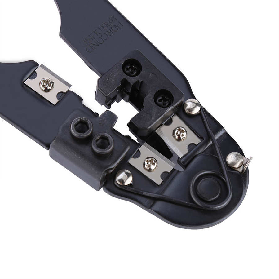 12-in-1 netwerkgereedschapsset, netwerkgereedschap, met krimptang, geschikt voor RJ45, RJ11, RJ12-kabels, te gebruiken voor computeronderhoud, LAN- kabeltester, ponsgatkabeltester