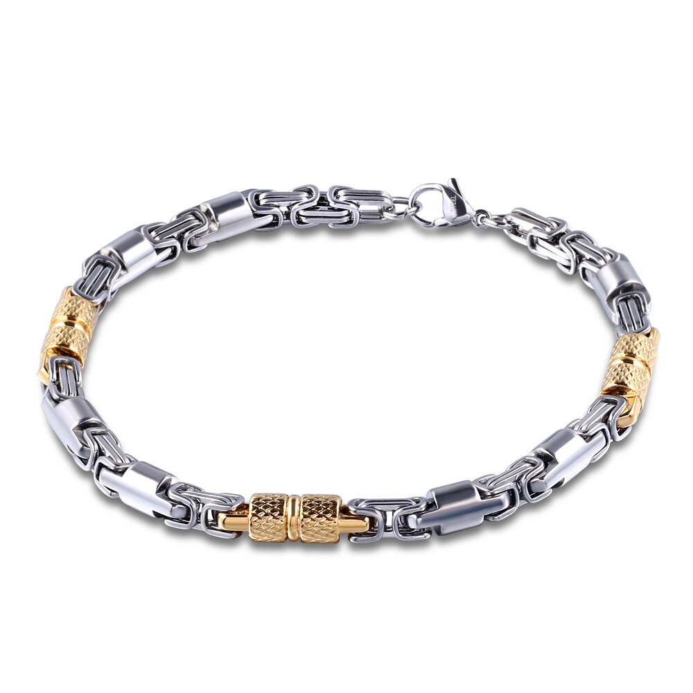 Luxe Gouden Armband Voor Mannen Vrouwen Curb Cubaanse Link Chain Rvs Heren Dames Armbanden Kettingen Sieraden Voor Mannen