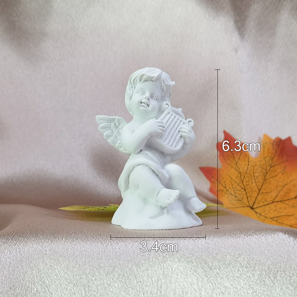 Photography Props Photo Shoot Mini Plaster Head Model Series Mythology Avatar Apollo Roman Columns fit for Jewelry Cosmetics Toy: Cherub 2