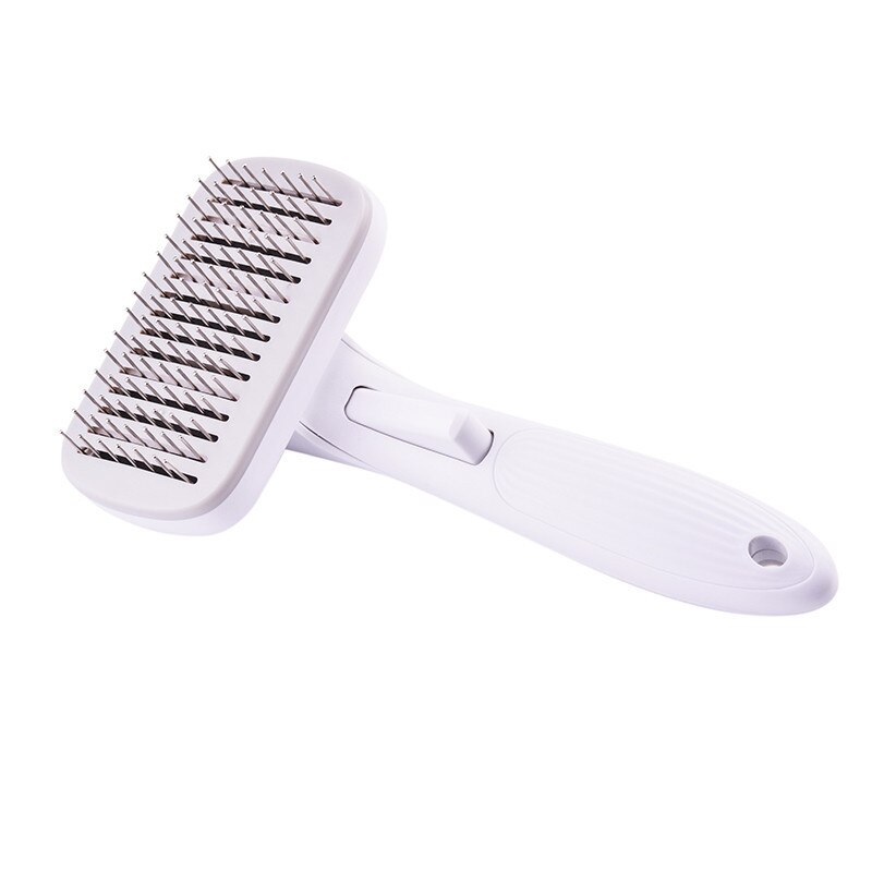 Removal Kam Hair Brush Remover Haar Grooming Huisdier Kam Hond Kammen Voor Honden Automatische Haar: gray