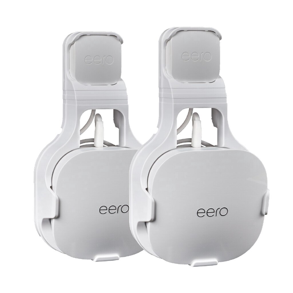 STANSTAR Wall Mount Brackets for EERO Mesh WiFi System,Simple and Useful ,Space Saving,Sturdy Wall Mount Holder: White-2Pack