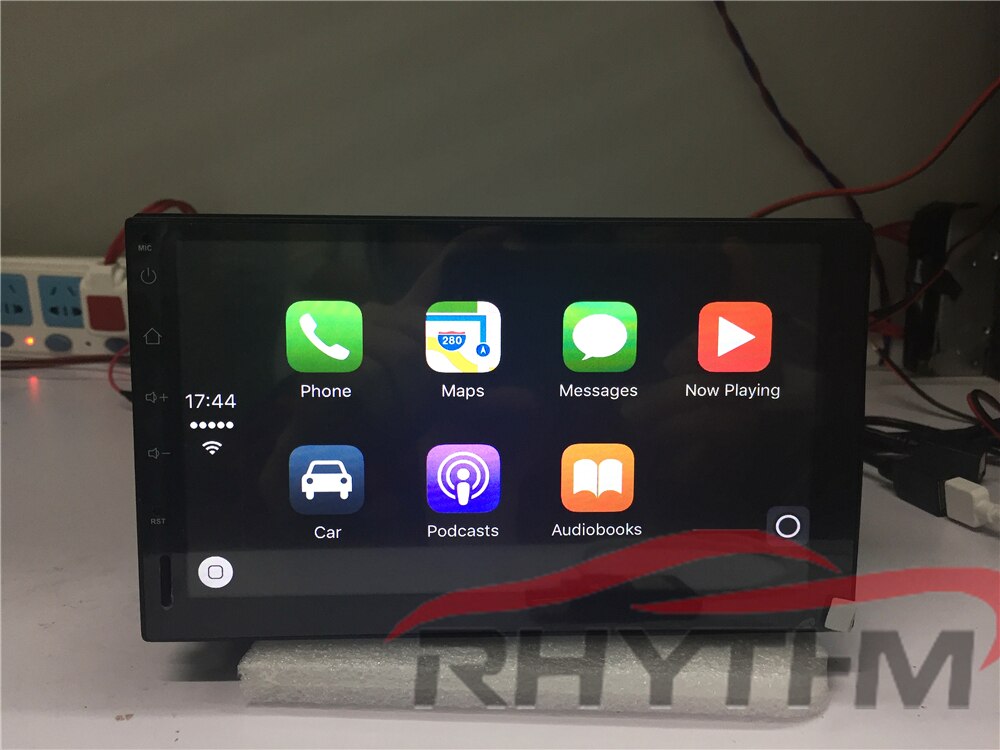 Rhythm 2 din android car radio carplay dongle USB carplay tuner support iPhone Android auto stick hands free function