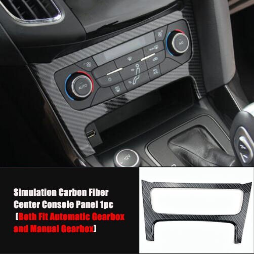 Car Accessories Gearbox Water Cup Holder Panel Trim Interior Decoration Frame sticker For Ford Focus 3 mk3: Carbon Console trim