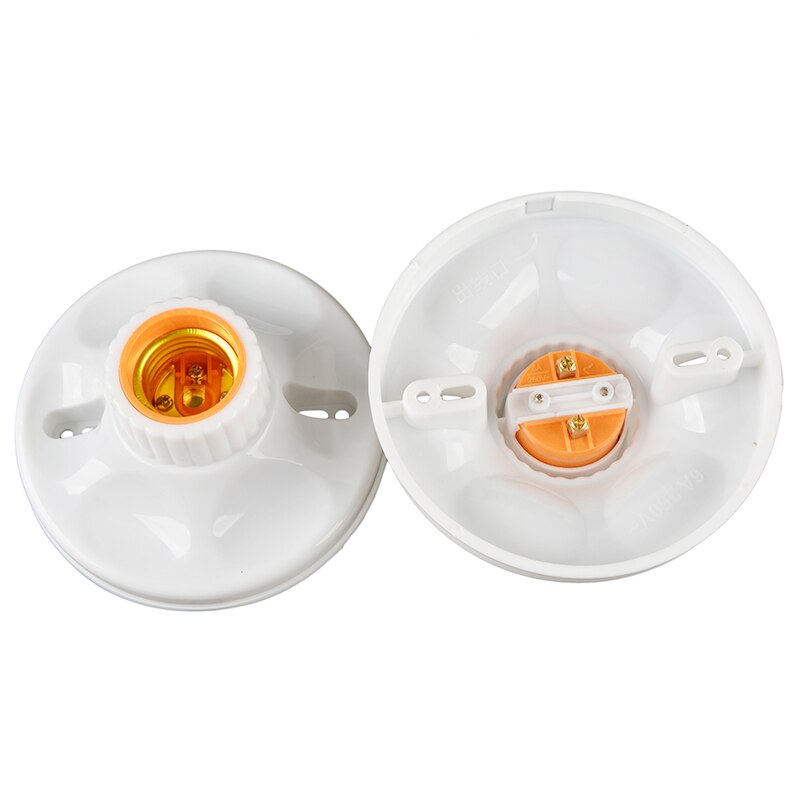 Surface mounted E27 screw mouth flat lamp holder, bakelite pure copper lamp holder, corridor, bedroom, high temperature resistan