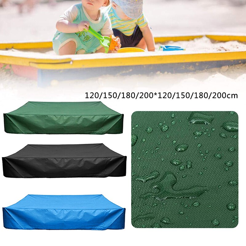 Sandbox Cover Sand Pit Square Waterproof Oxford Cloth Dust Cover Dustproof Protection for Garden Sandpit Cover with Drawstring
