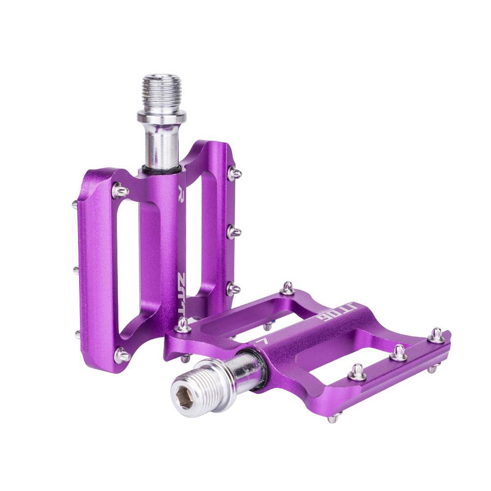 Bike Pedals Bicycle Pedals Spindle Universal Cycling Pedals Aluminium Alloy Lightweight Bike Pedals: purple
