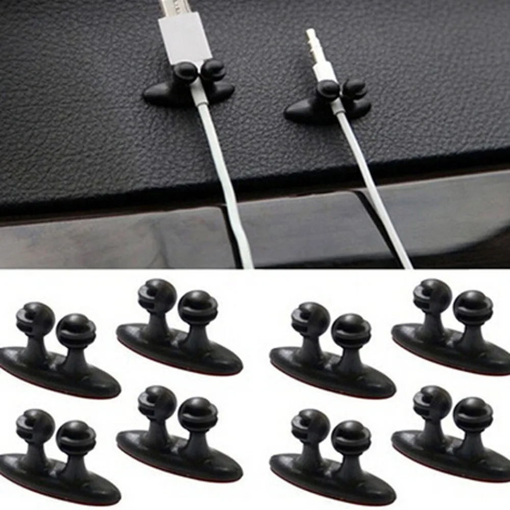 Auto Draht Kabel halter Kabel manager für Handy Ladegerät Kabel leitung Verschluss klemme selbst klebender Halter Home Office Organizer