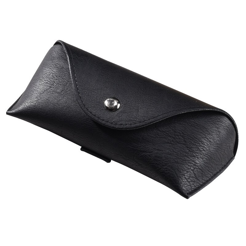 Bærbar talje pu læder briller solbriller æske etui sort cover folde solbrille etui iført bælte etuier 162*53*35mm