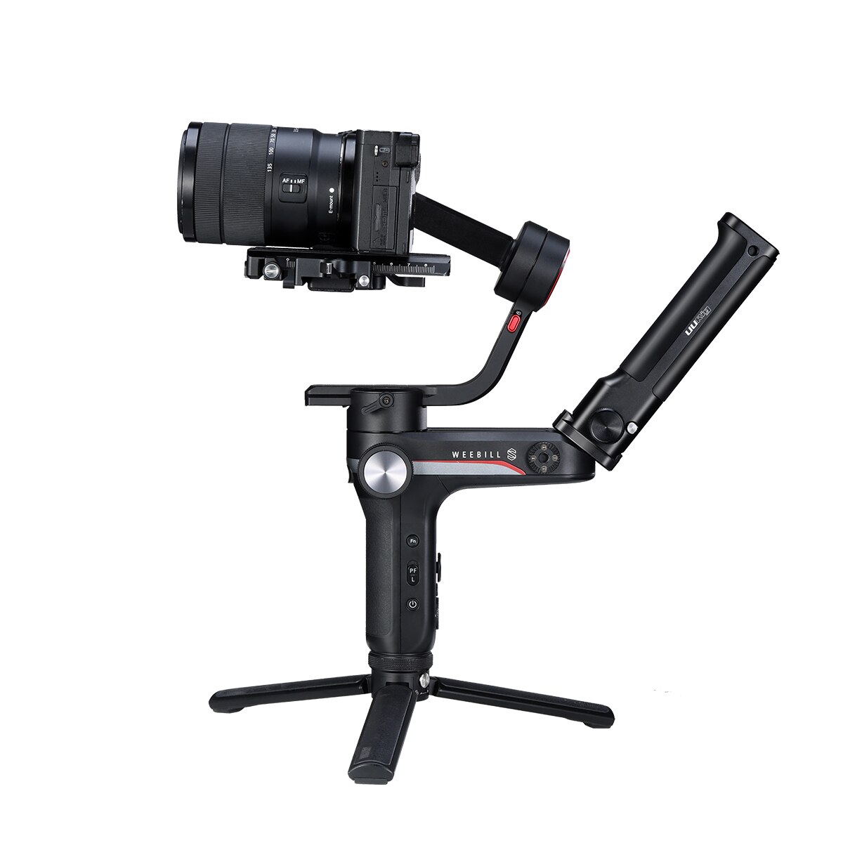 Uurig triaxial stabilisator special multifunktionsgränssnitt förlängning handtag stabilisatorer stativ för kamera videotillbehör