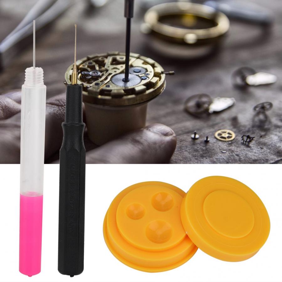 Lubricante engrasador perno para el aceite pluma aguja engrasador plato lubricador reloj reparación de relojes herramienta reloj herramienta Kit de herramientas para relojero reparador