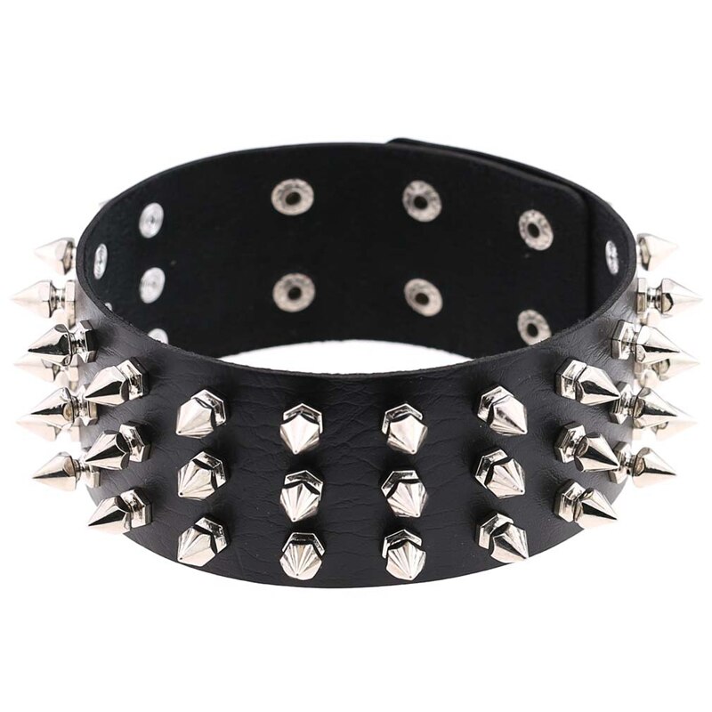 Gothic Punk Ketting Harajuku Multi Kleur Hart Met Lock Hanger Pu Lederen Choker Kraag Ketting Voor Vrouwen Meisjes Sieraden: 1