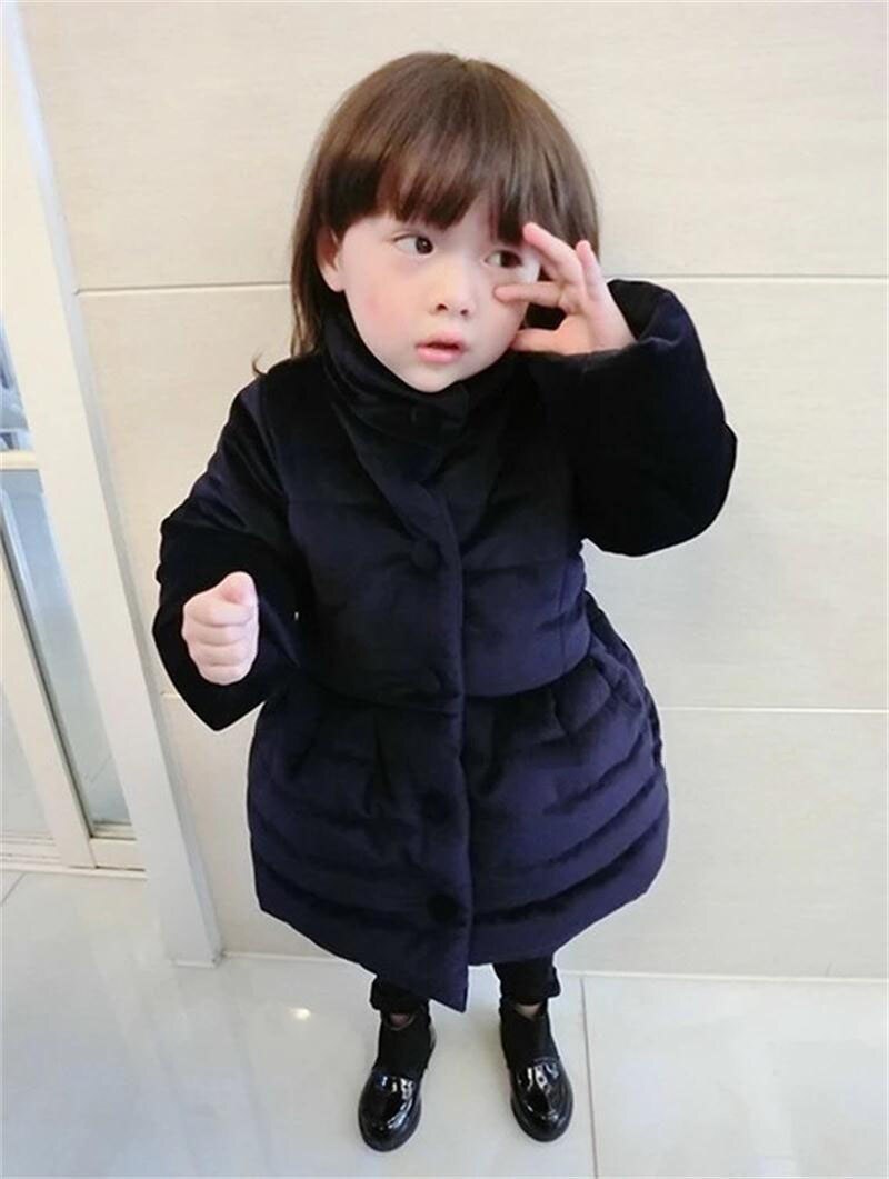 Dziewczyny płaszcz zimowy łuk dzieci ciepłe kurtki zimowe dzieci dziewczyny parki płaszcze dziewczynka boże narodzenie odzież wierzchnia dla 2 4 7Yrs ubrania