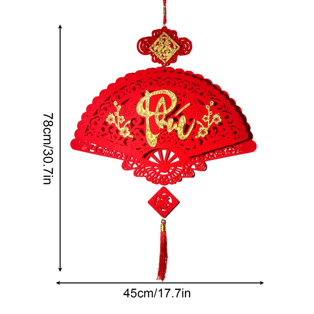 Vietnamese Year Decorations Red Year Home Decoration Spring Festival Decorations Unique Decorative Ornaments Lucky: grey