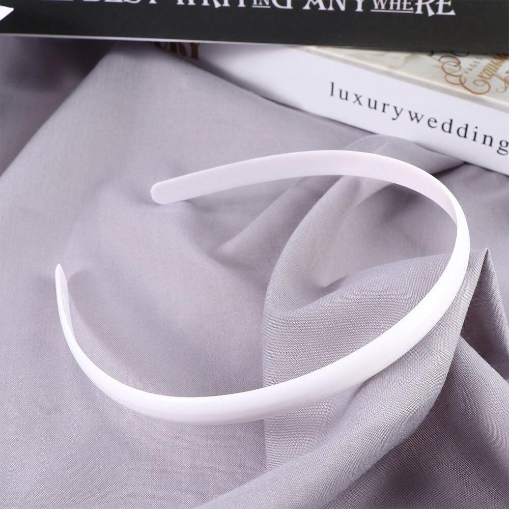 Bandeau de cheveux en plastique blanc sans dents, 10 pièces/lot, dame, bandeau sans dents, couvre-chef filles, accessoires d'outils de bricolage,
