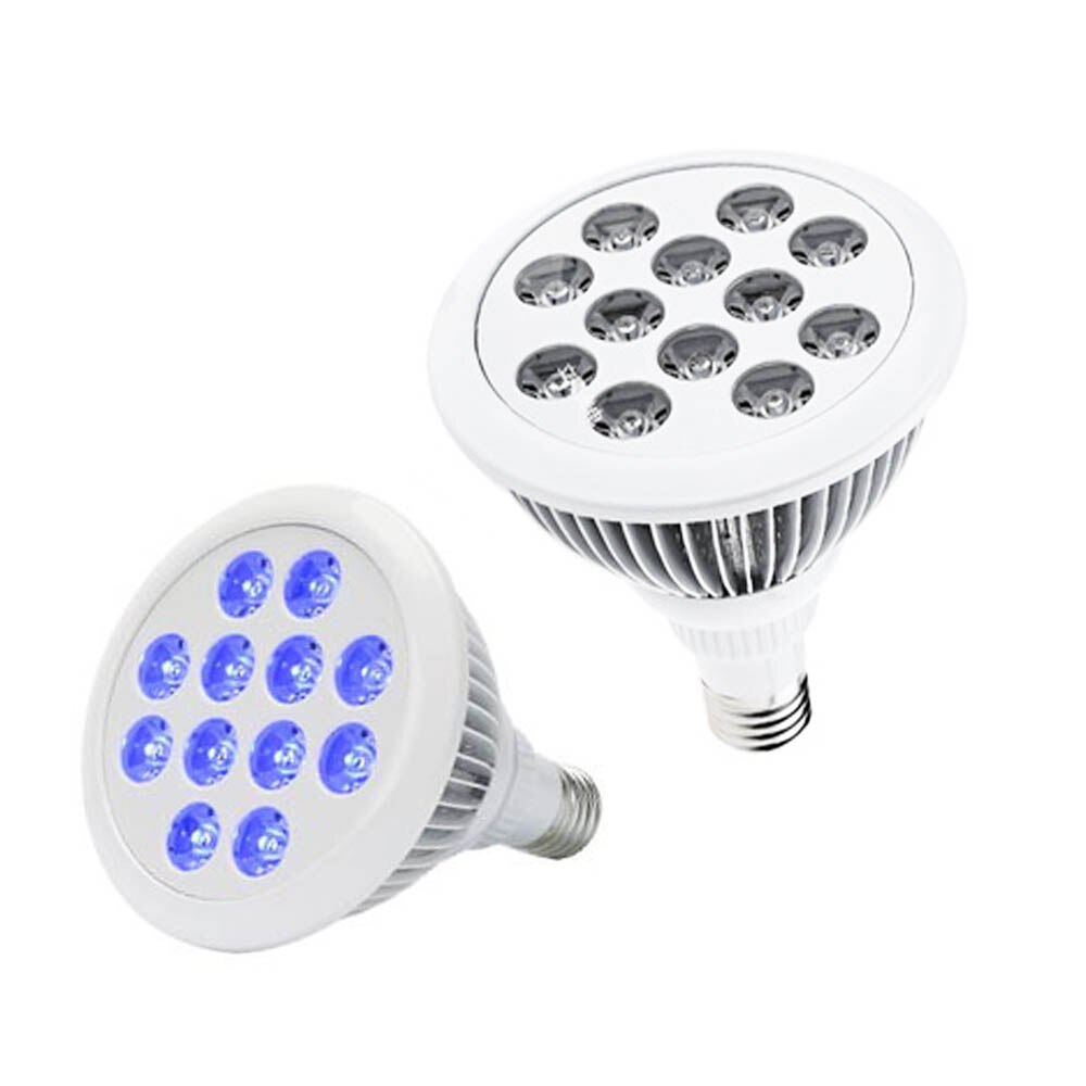 12W 24W E27 Marine Aquarium LED Lamp White Blue Lamp PAR30 Full Spectrum Reef Coral Fish Tank Aquarium