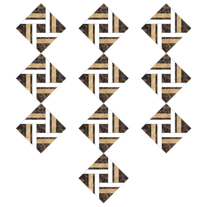 10pcs Adhesive Tiles Stickers Art Diagonal 3D Floor Sticker Vintage Pattern Art Decorative Accessories for Kitchen Bedroom: K