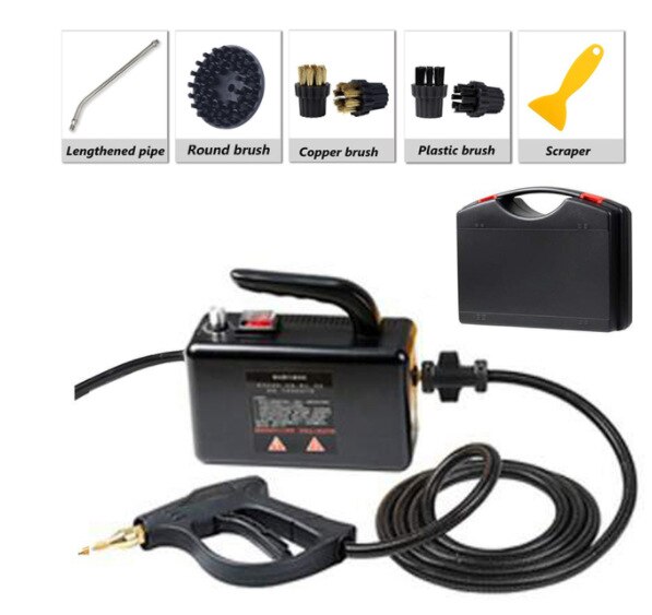 Machine de nettoyage Mobile haute température 2600W 1.8M, nettoyeur à vapeur, stérilisation à pompage automatique, désinfection: Upgrade model Black