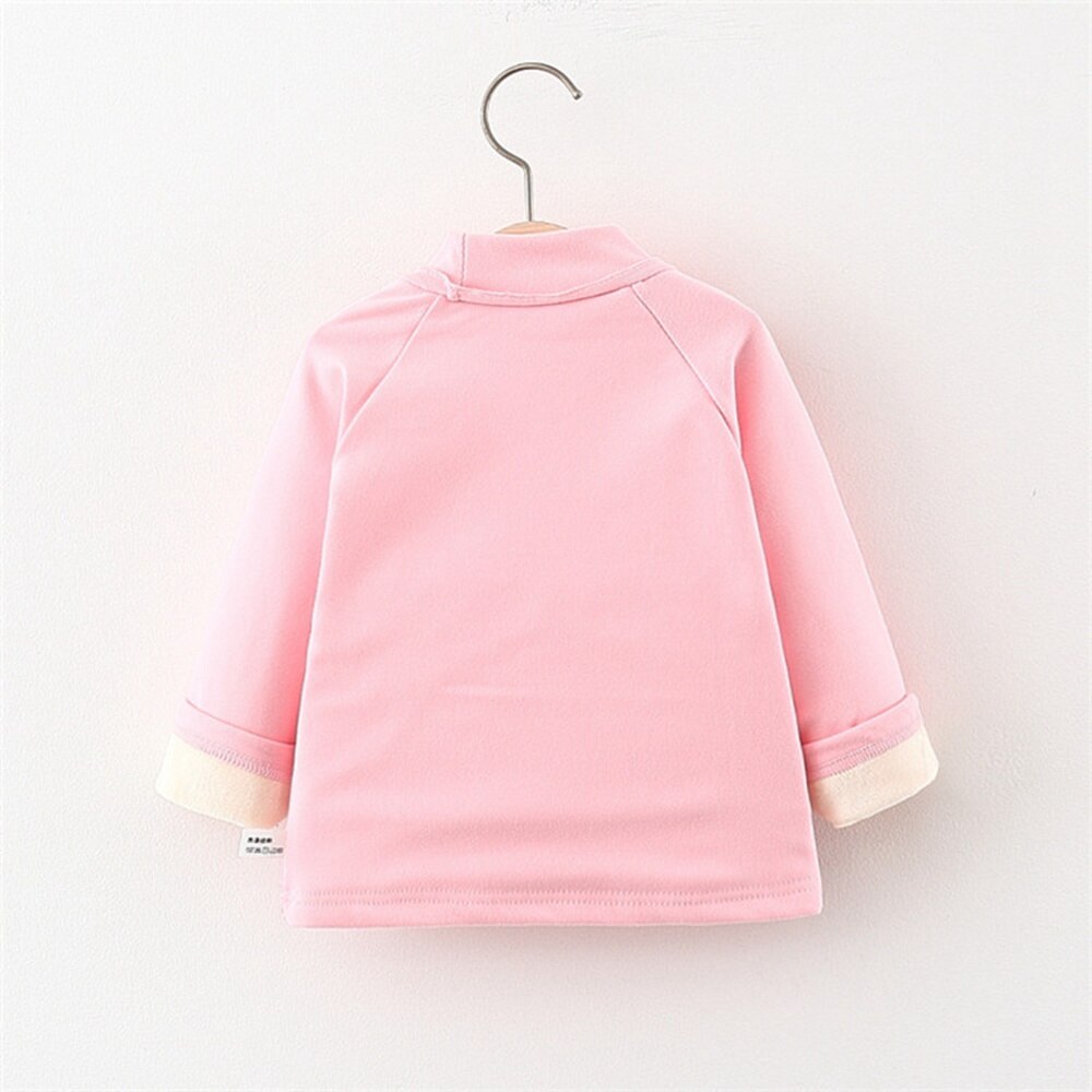 tenues automne hiver filles enfants T-shirt velours dessin animé décontracté à manches longues enfants bébé nourrissons hauts basique T-shirt S11617
