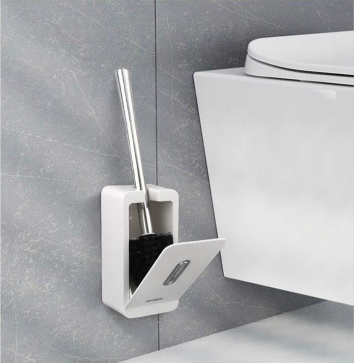 Suction Wall Mounted WC Toilet Brush Set Toilet Brush With Automatic Close Cleaning Brush Antique Toilet Bathroom Accessories