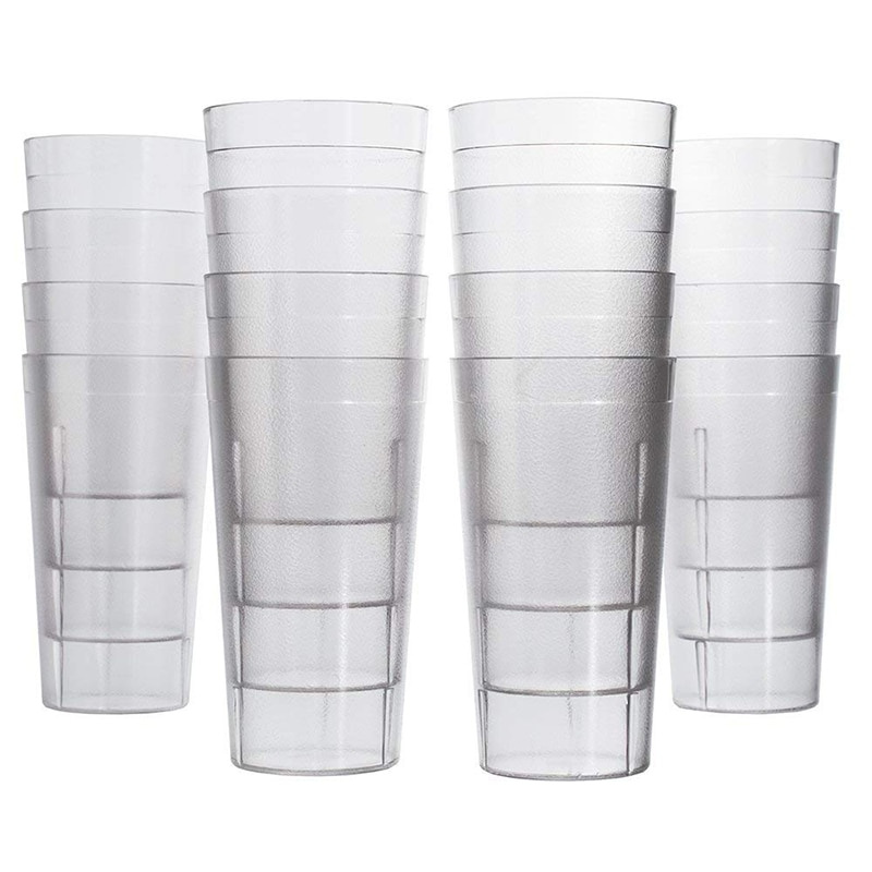 6pcs Beverage Transparency Clear Cups for Plastic Party Restaurant Cup Cafe Break Resistant Water Tumblers Reusable Drinking Cup