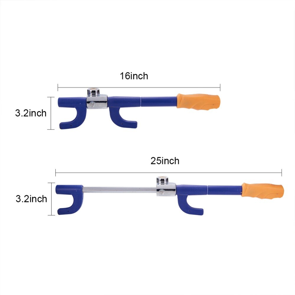 Anti-Theft Steering Wheel Lock Extendable Dourable Hook Car Locks With Safety Hammer