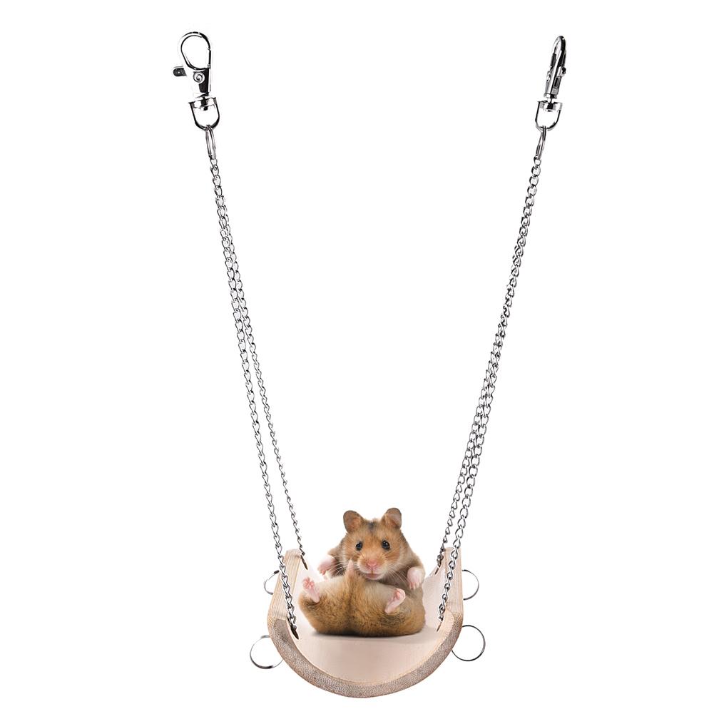 Hamster Spielzeug Schaukel Hängen Gerät Holz KäFeige Zubehör Liefert Amüsieren Maus Holz Schaukel Für Hamest Guinea Schwein Kleine Haustier Spielzeug