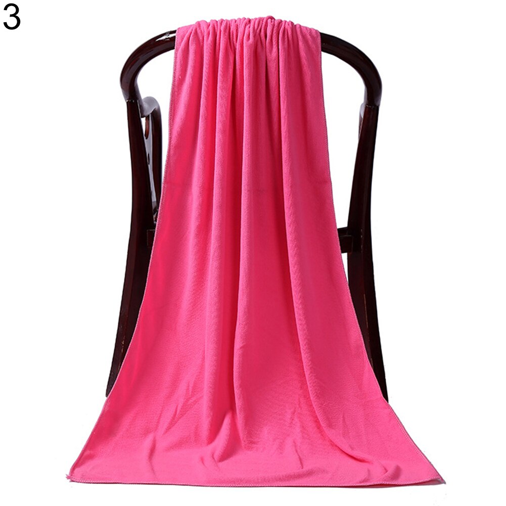 80 x 180cm Large Absorbent Microfiber Drying Beach Swim Sport Bath Towel Sheet Home Textile: Rose 671554