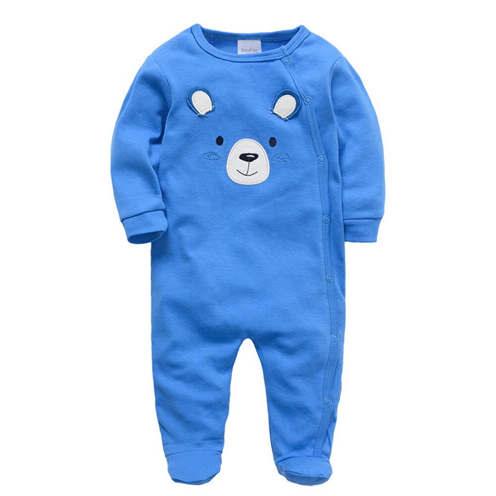Pijamas con botones a presión para bebé, ropa de algodón para bebé de 0 a 12 meses, dibujos animados, 3 unidades