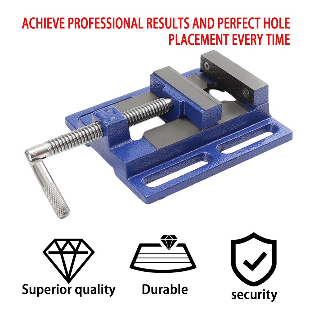 1pc 2.5inch Aluminum Bench Vise Table Flat High Precision Clamp-on Table Flat Bench Vise Milling Machine Bench Drill Vise