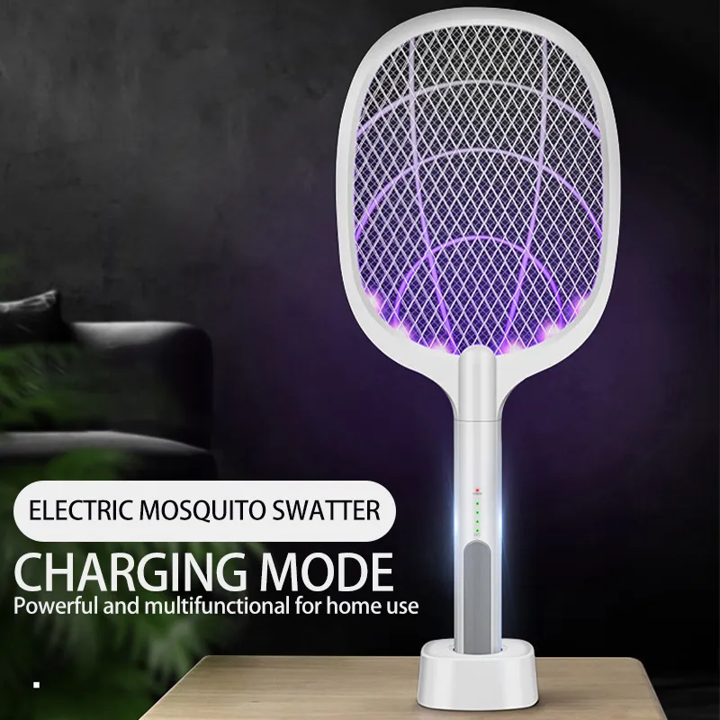 Muggen Killer Lamp USB Oplaadbare Elektrische Opvouwbare Muggen Killer Racket Vliegenmepper Repellent Lamp Zapper Insecten Racket