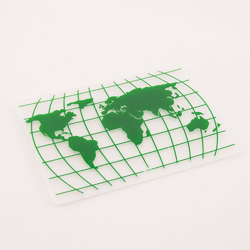 Wereldkaart Plastic Embossing Map Stencils Template Mallen Scrapbooking Paper Craft Card Making Diy Fotoalbum Decoratie