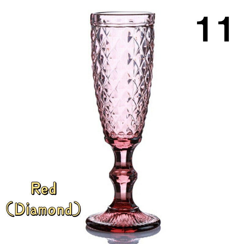 Verre à vin rouge Vintage gaufré 150ml, gobelet à jus rétro, verre à eau, verre à Champagne, verres à vin pour fête de mariage: 11