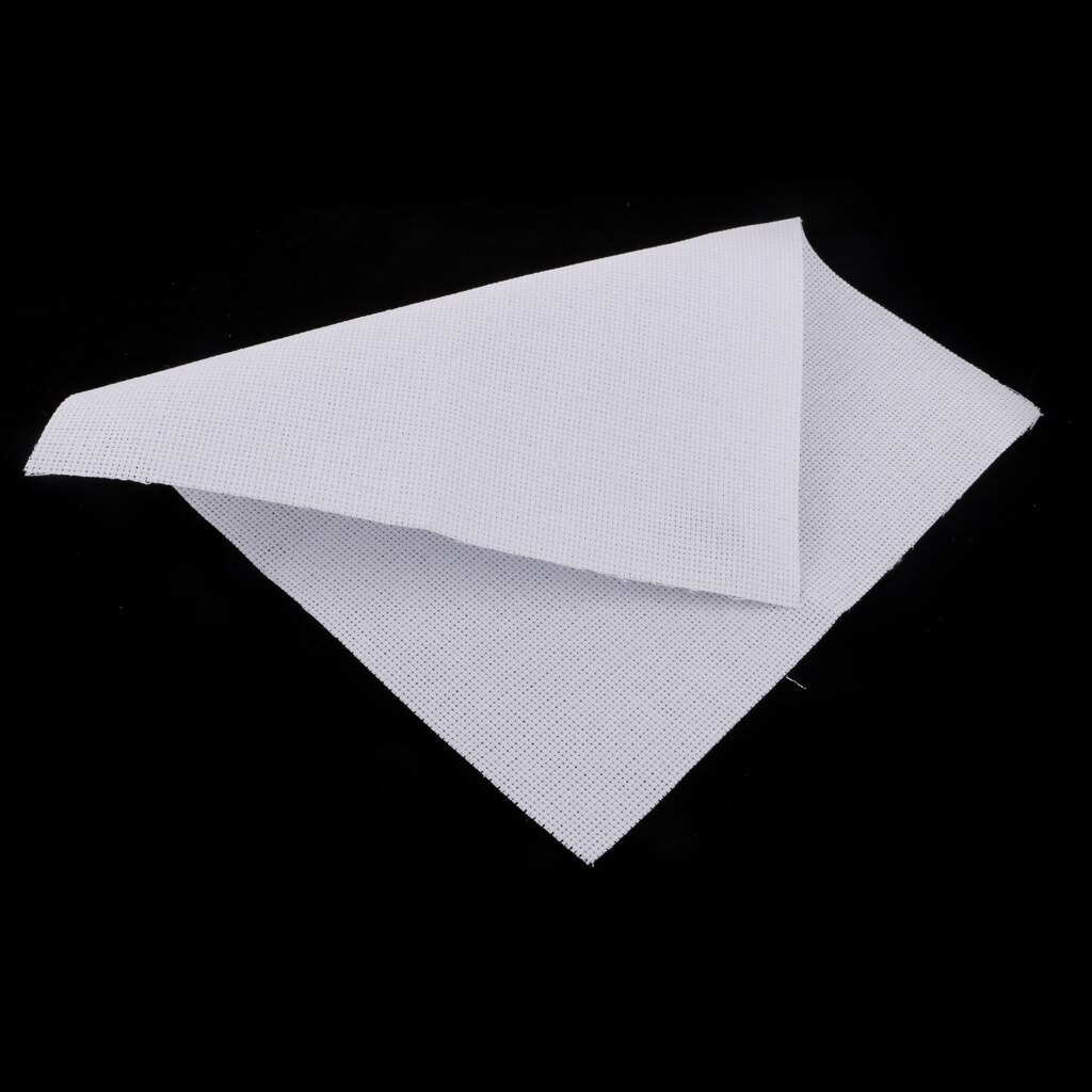 30x25cm White 14 Count Cross Stitch Cloth Aida Fabric Hand Embroidery Cloth