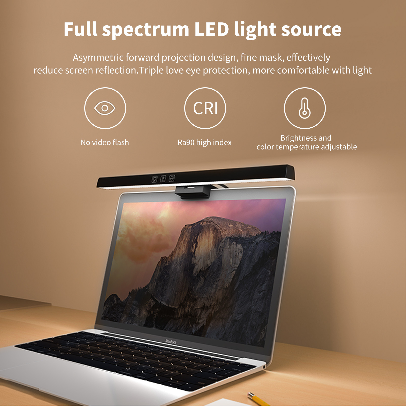 300/500mm led computer bureau schermbalk lamp traploos dimmen usb oplaadbare lamp leeslamp draagbare high touch lamp