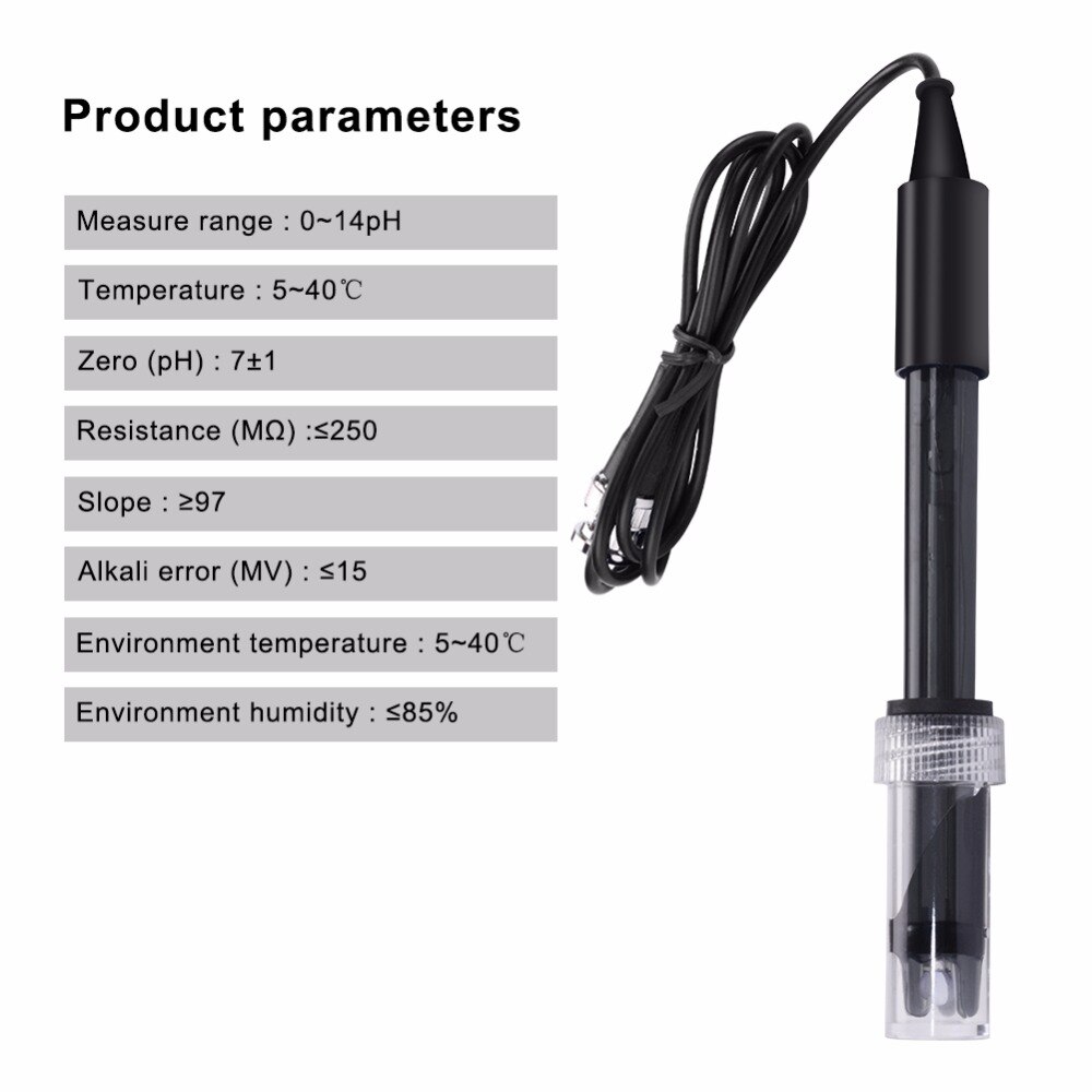 PH Electrode Sensor BNC Connector Probe Pool Water Factory Industry Experiment Laboratory pH Composite Electrode pH Sensor