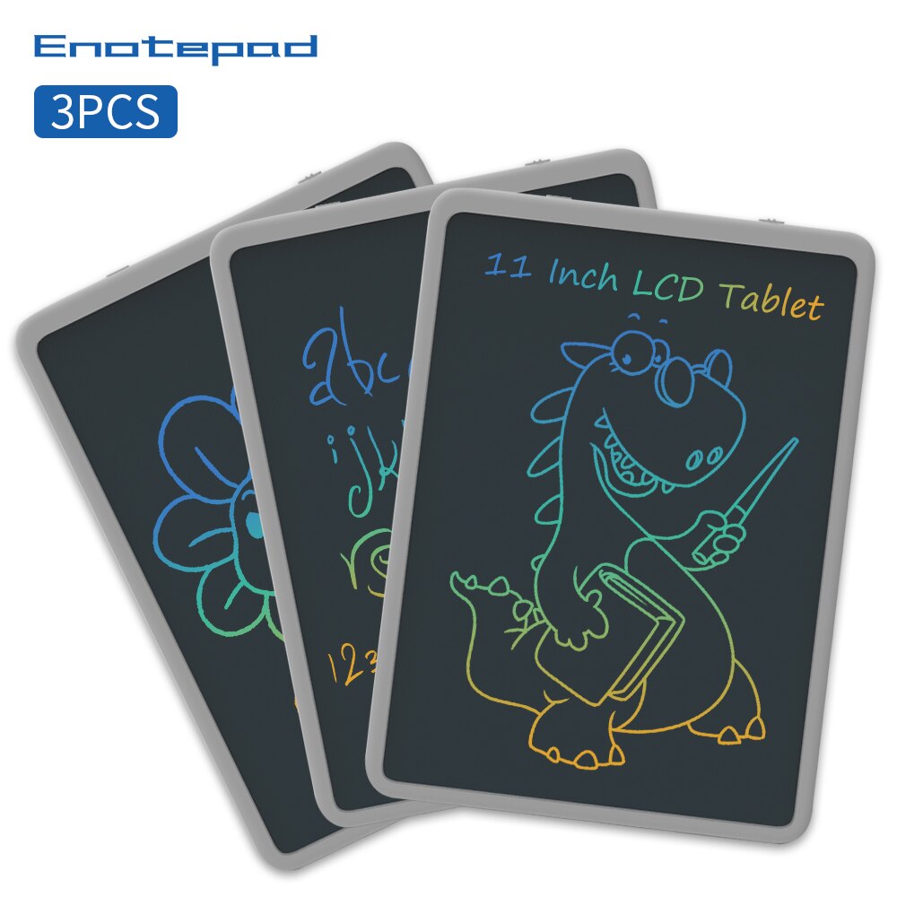 Enotepad 11 Inch LCD Writing Tablet Non-toxic Doodle Pad Reuse intelligent smart business tablet доска для рисования: EP0211C-SV-3pcs